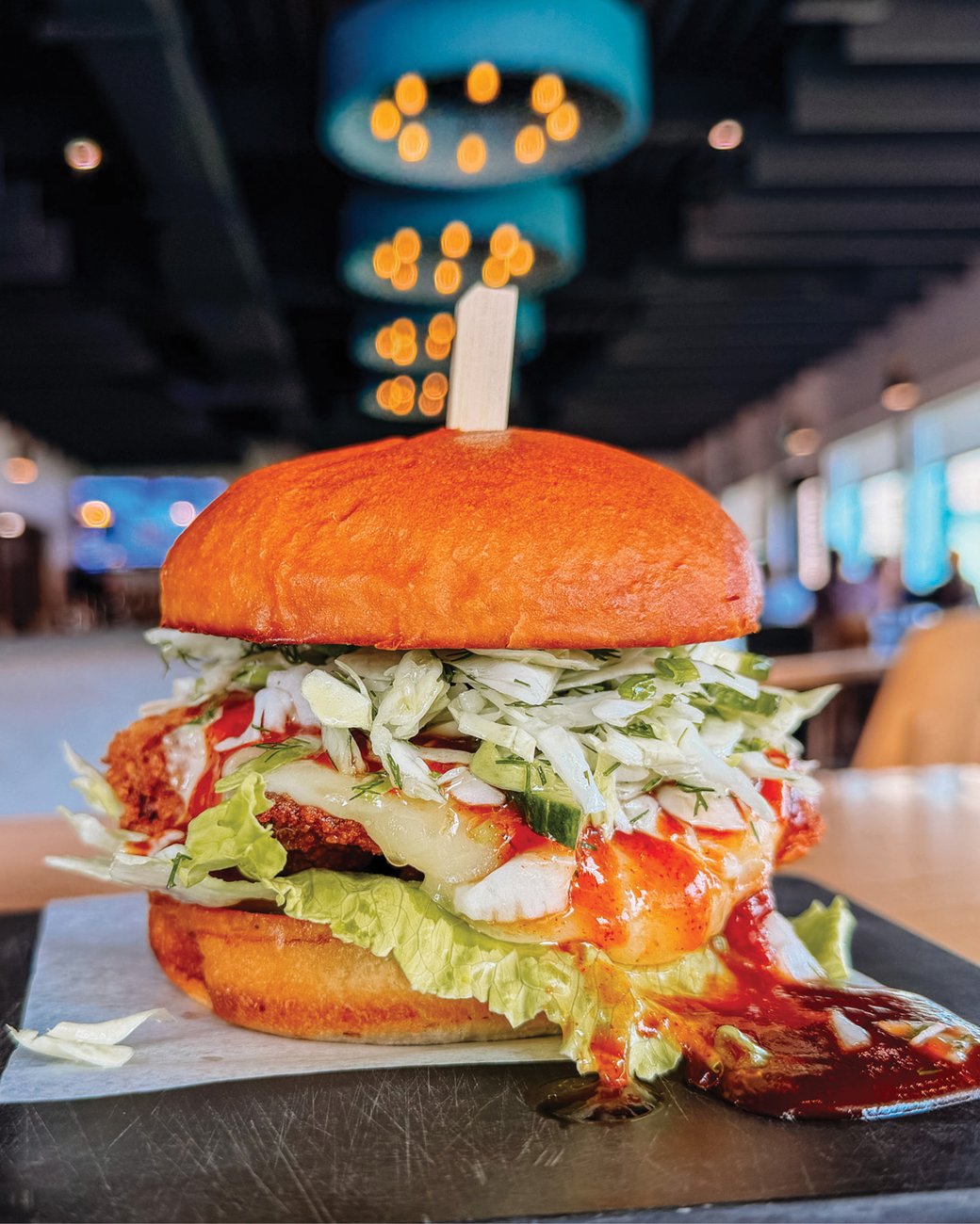 Hot Honey Crunch Chicken Burger