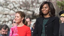 Michelle Obama and Sophie Gregoire Trudeau delight lunch guests at Toronto eatery