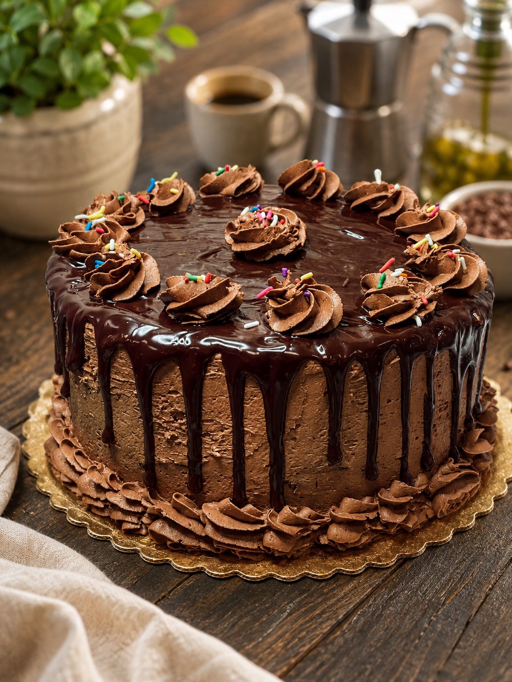 Triple Fudge Chocolate Cake Whole Serves 8-12