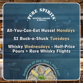 AYCE MUSSEL, $2 BUCK-A-SHUCK DAY ARE BACK!