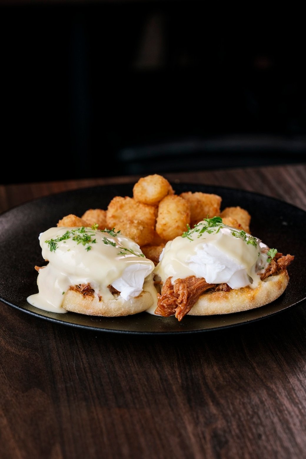 Pulled Pork Eggs Benedict 