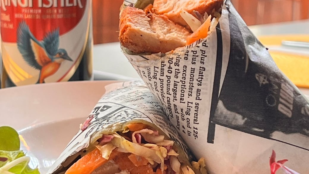 Chicken tikka lettuce wrap