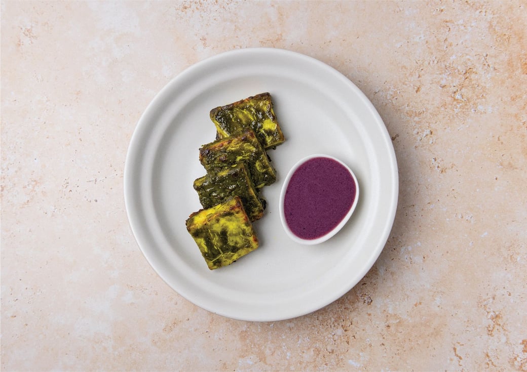 Basil Garlic Paneer Tikka