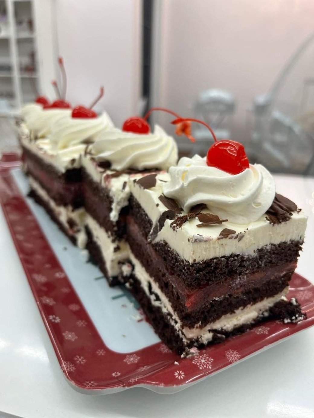 Black forest cake slice 