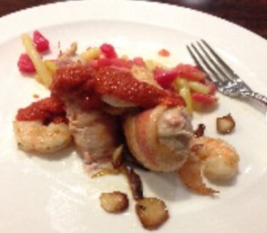 Stuffed Prosciutto Wrapped Chicken Breasts