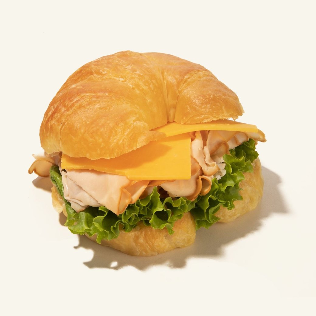 Turkey and Cheddar Croissant Sandwich