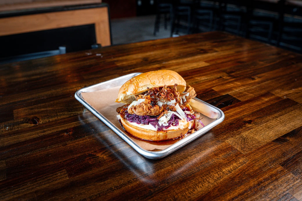 Honey Lime Glazed Chicken Chile Crisp Sando