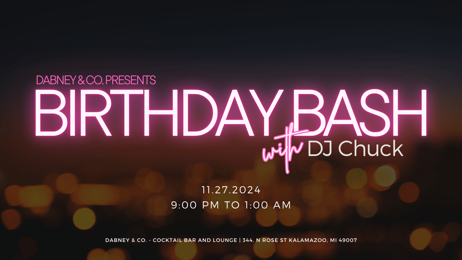 Birthday Bash: Thanksgiving Eve Celebration