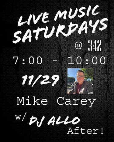 Live Music Saturdays Featuring Mike Carry