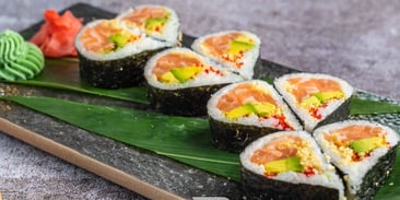 Spicy Salmon Heart Kamakazi Roll (8)