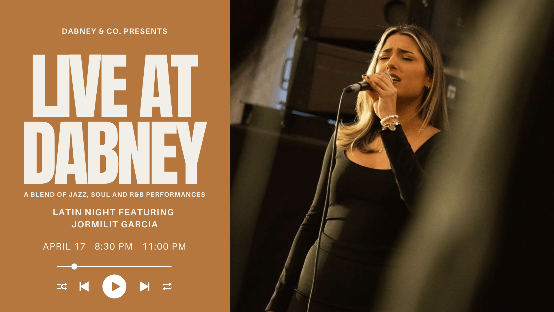 LIVE at Dabney: Latin Night with Jormilit Garcia