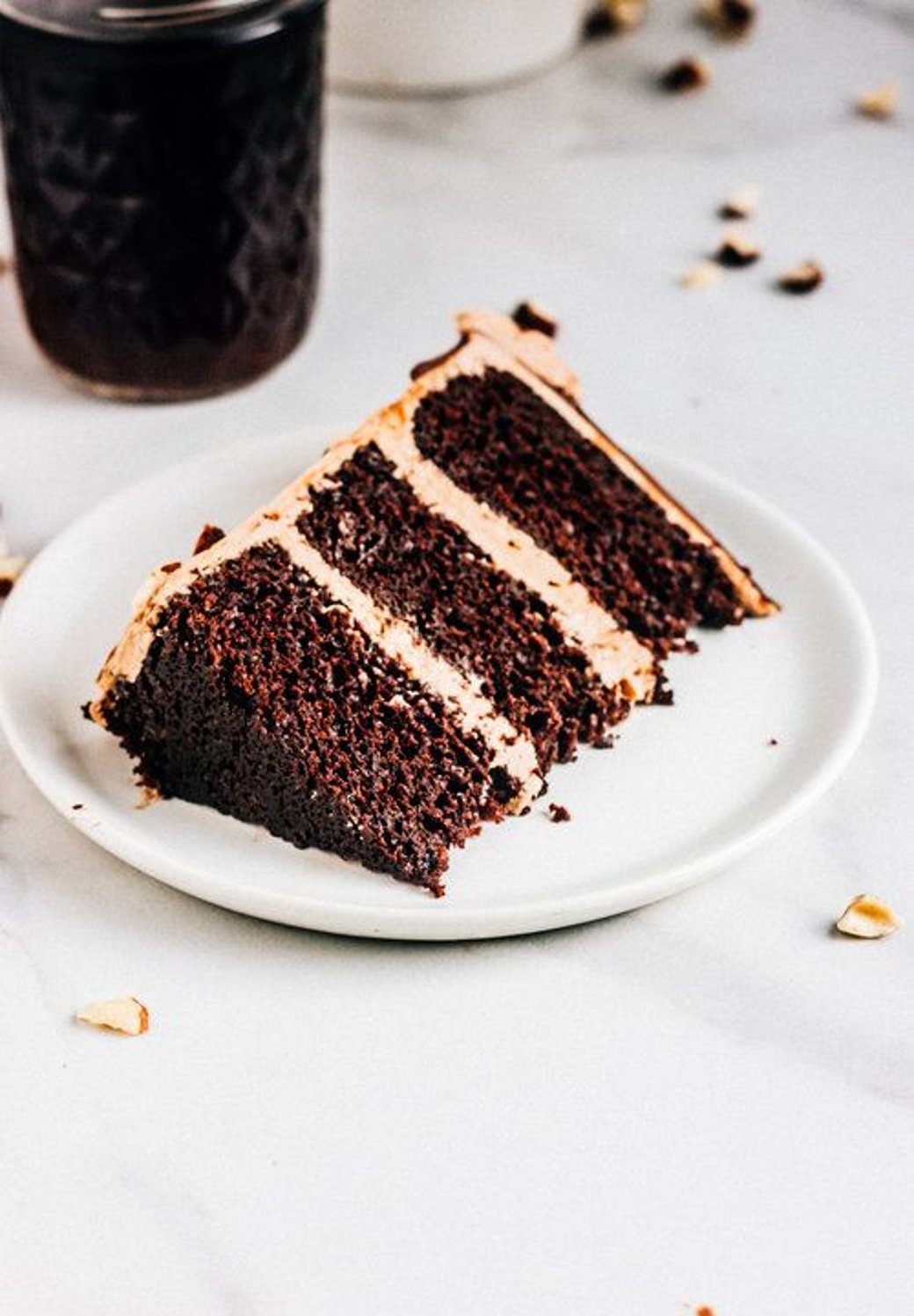 Hazelnut Espresso Cake Slice 