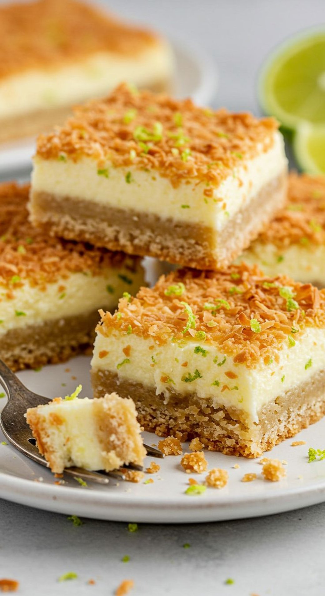Key Lime Coconut Bars  (4 pieces)
