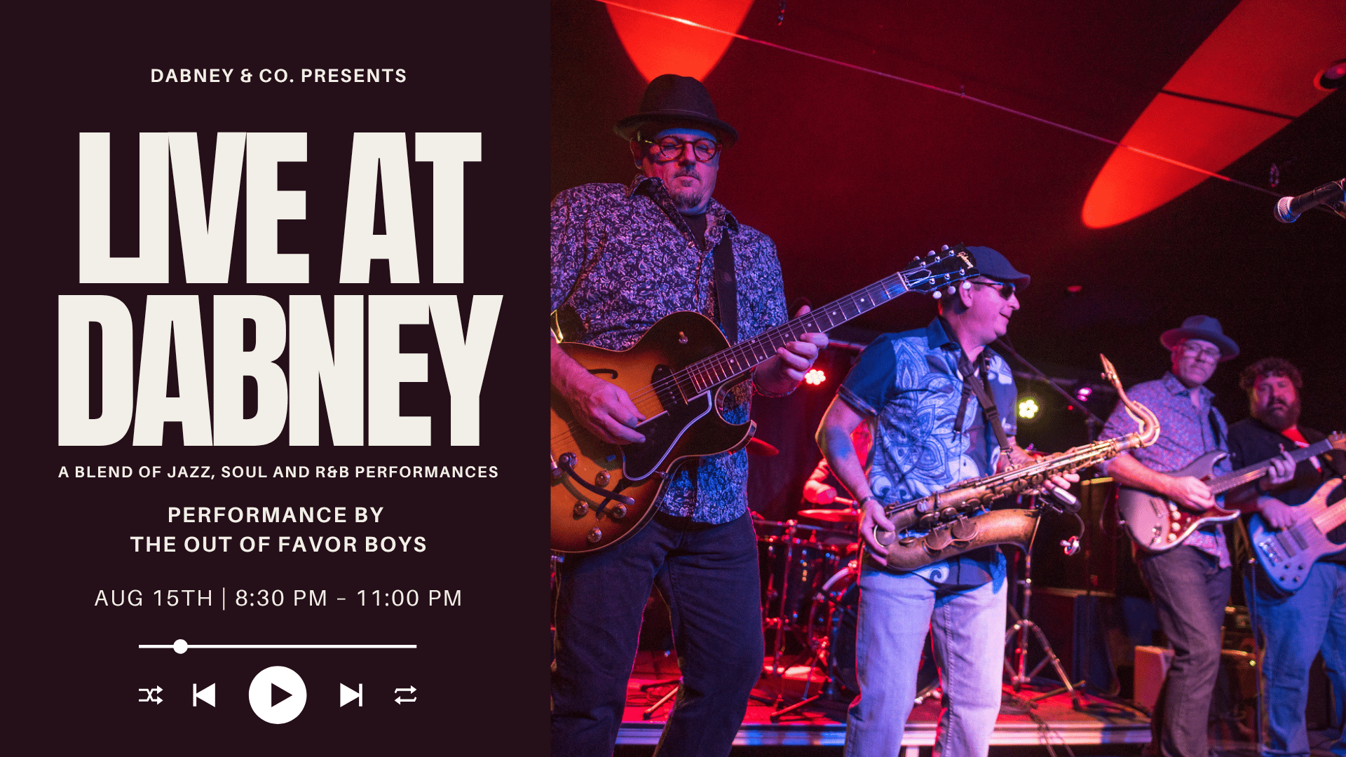 LIVE at Dabney with The Out of Favor Boys