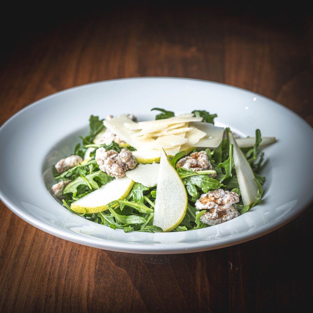 Pear Walnut Arugula Insalata