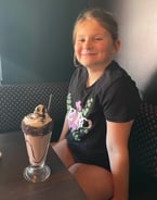 Lauren's special birthday milkshake!