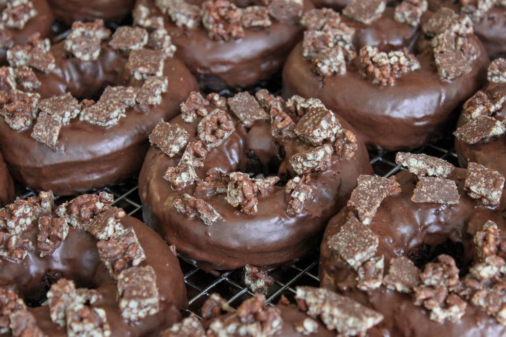 Chocolate Crunch Cake Doughnut