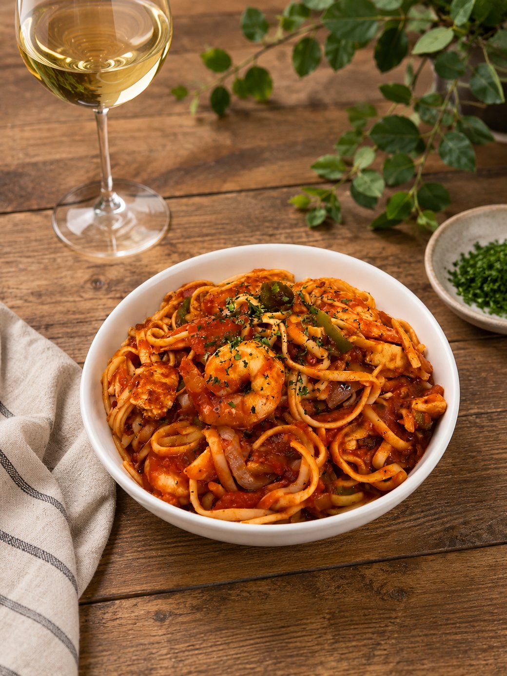 Chicken & Shrimp Diavolo