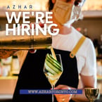 We are hiring! 💙 Azhar is looking for amazing people to join our team. Opportunities available are:

- Server
- Bartender

Visit the Join Our Team page on our website for more info - link in bio!
