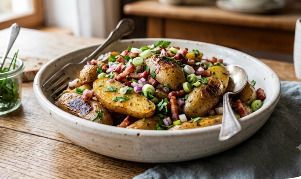 Smoked German-Style Fingerling Potato Salad