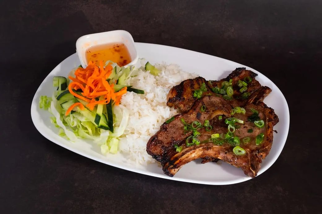 Pork Chops on Rice