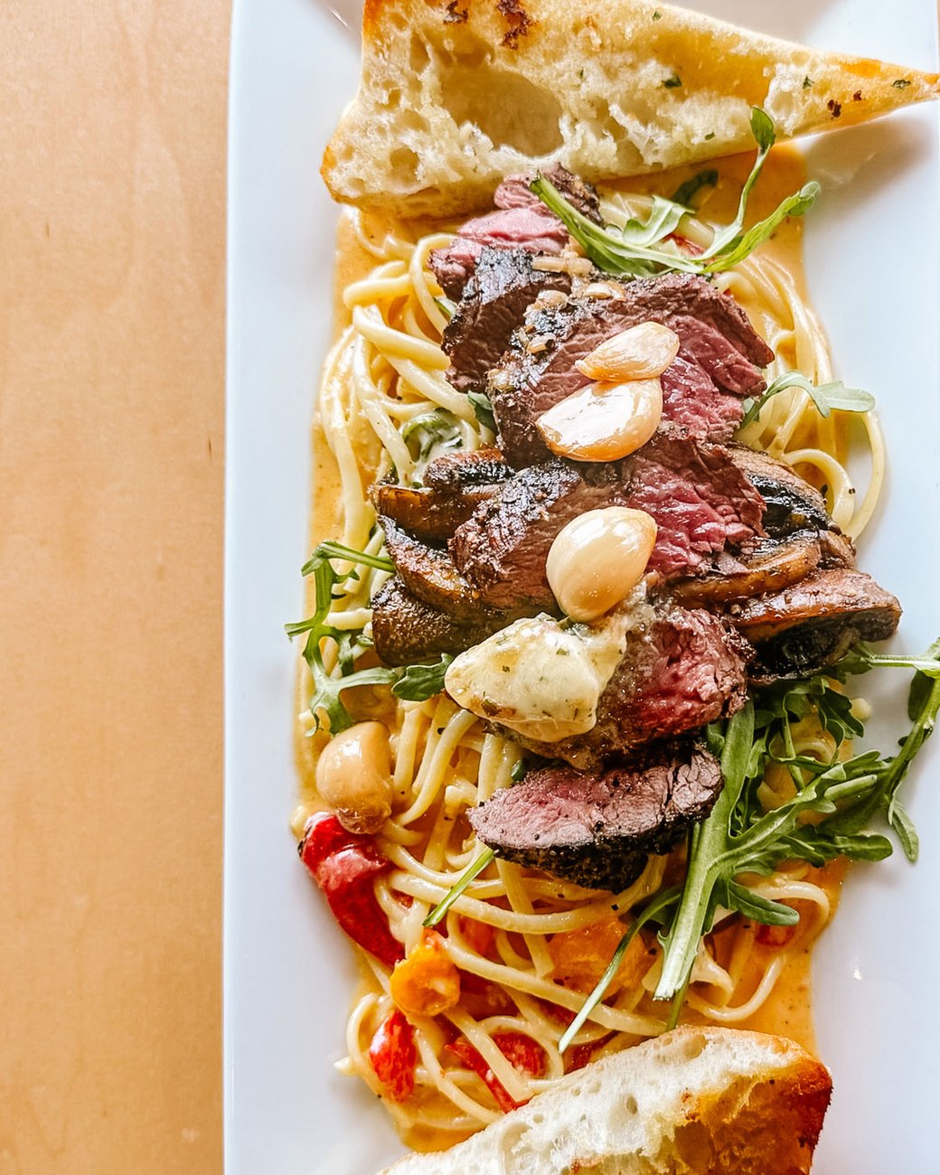 Steak + Portobello Linguine