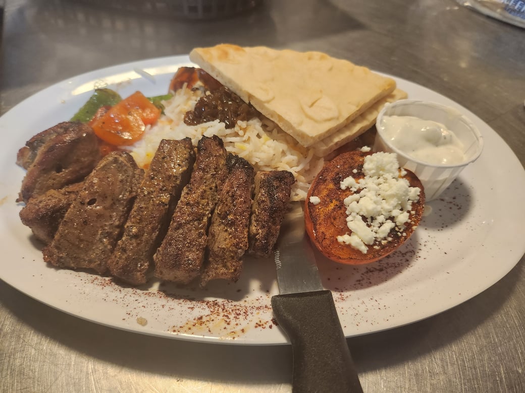 Ground lamb & beef Kabob