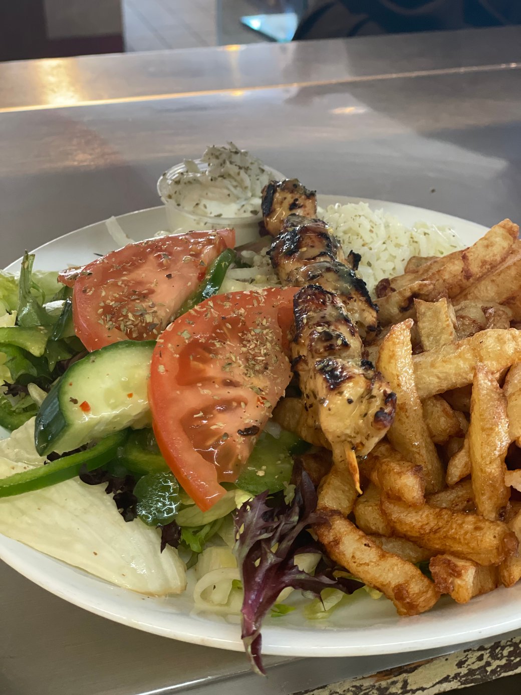 Assiette De Souvlaki-Porc