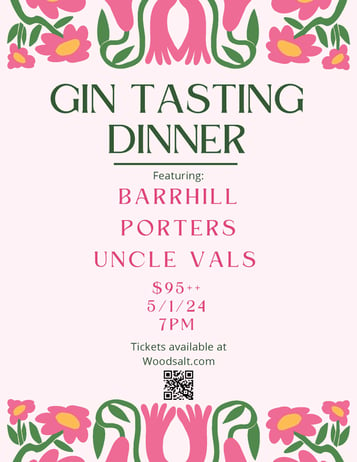 4-Course Gin Tasting. Limited tickets available.