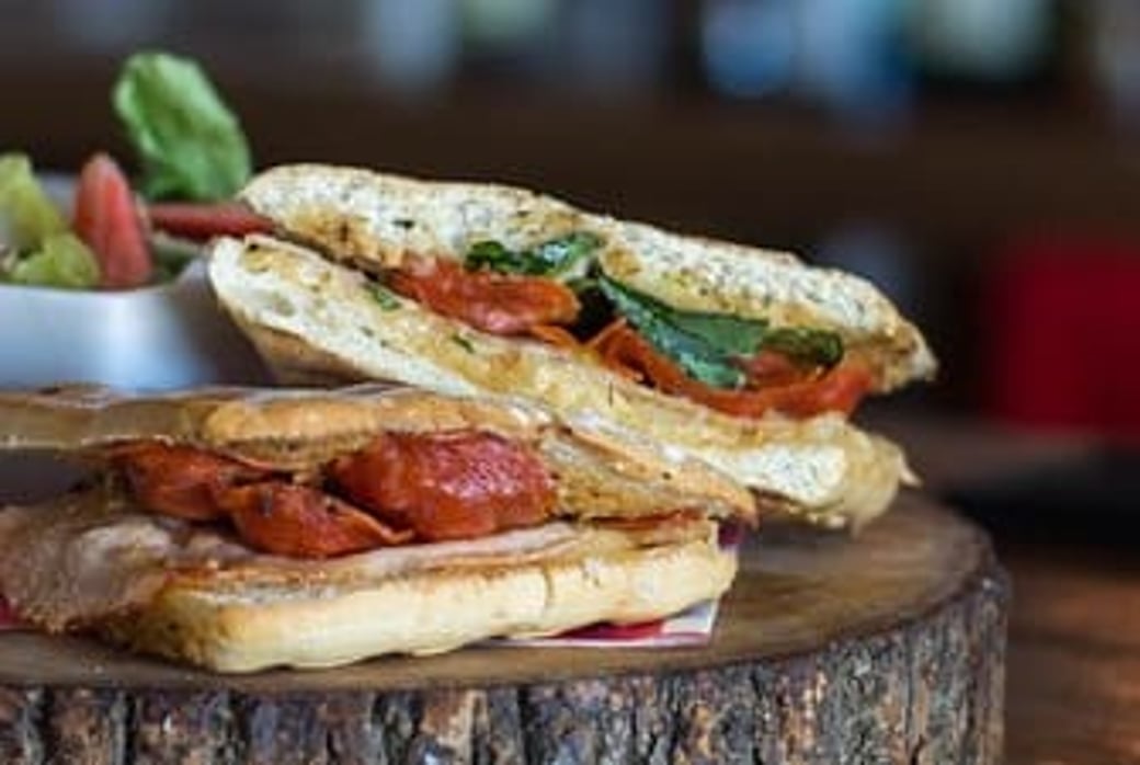 Roasted Red Pepper & Tomato Paninis