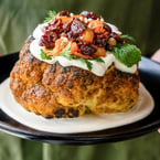 Have you tried our Jeweled Cauliflower yet? She recently had a glow up ✨ + we'd love to hear what you think of our new + improved recipe!

Our Jewelled Cauliflower features tahini, saffron, apricot, + almond slivers - can be made vegan, just ask your server 💙