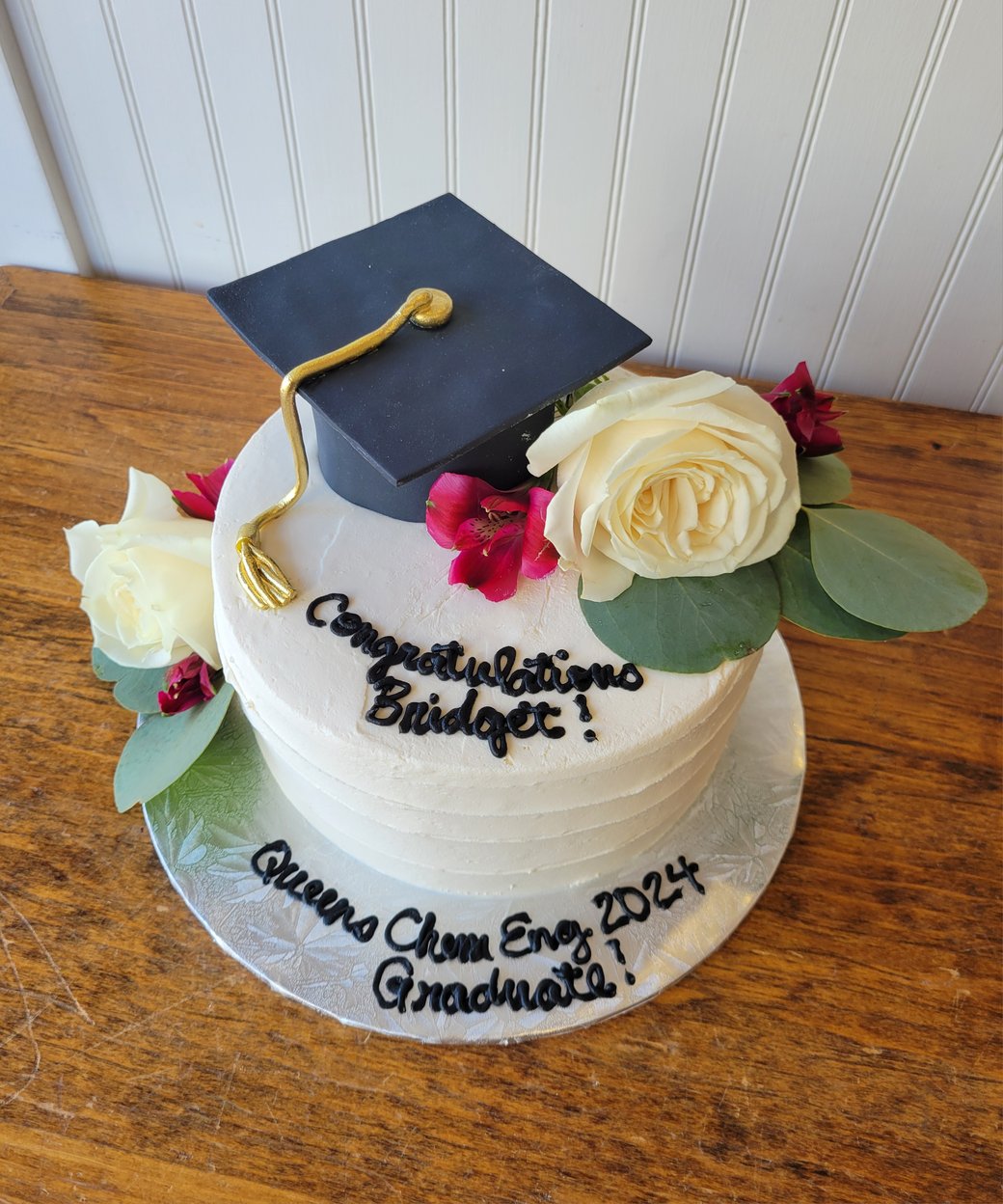 Floral grad cake