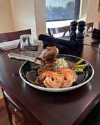 Bonus special this weekend! 
Our 10 oz “Queen Cut” Ribeye with a twice baked potato, asparagus, compound butter and shrimp. Surf n’ Turf

#primecutsitaliansteakhouse #ItalianFlavors #HomemadeGoodness #DineInStyle #TreatYourself #FoodieFavorites