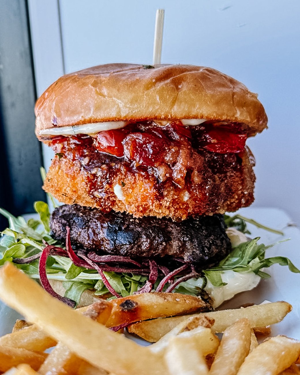 Balsamic Goat Cheese Burger