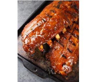 Fully Cooked Smoked Back Ribs in BBQ Sauce , shop product