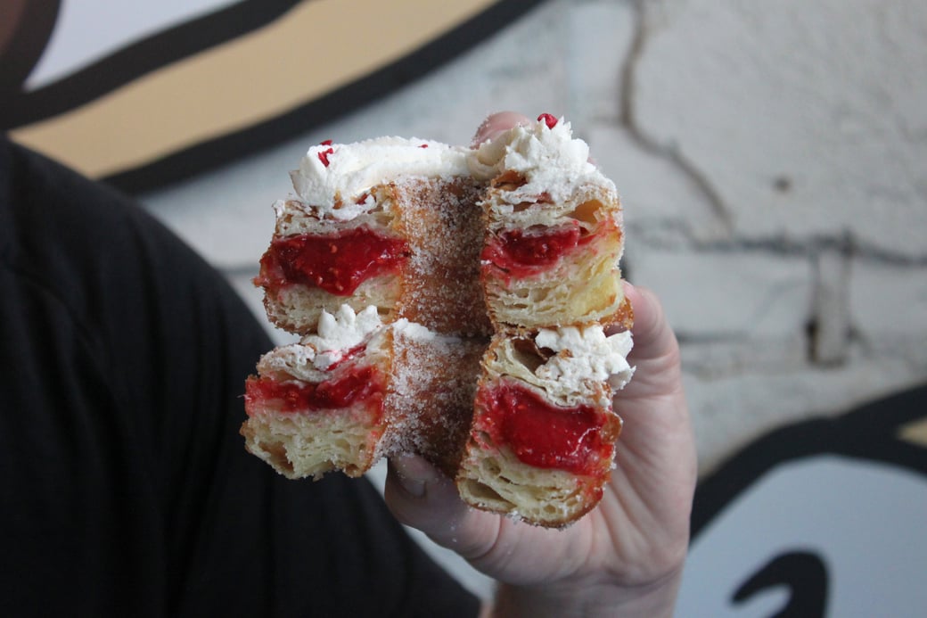 Raspberry Vanilla Cronut