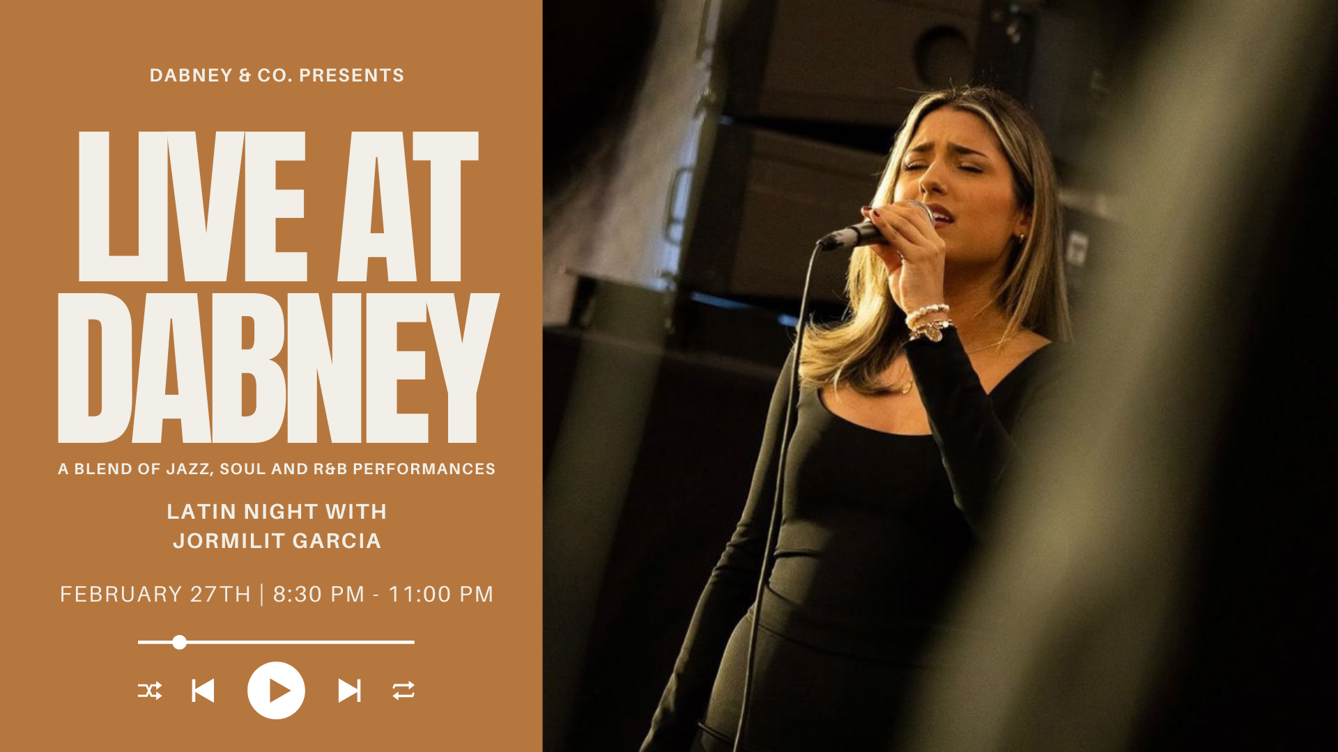 LIVE at Dabney: Latin Night with Jormilit Garcia