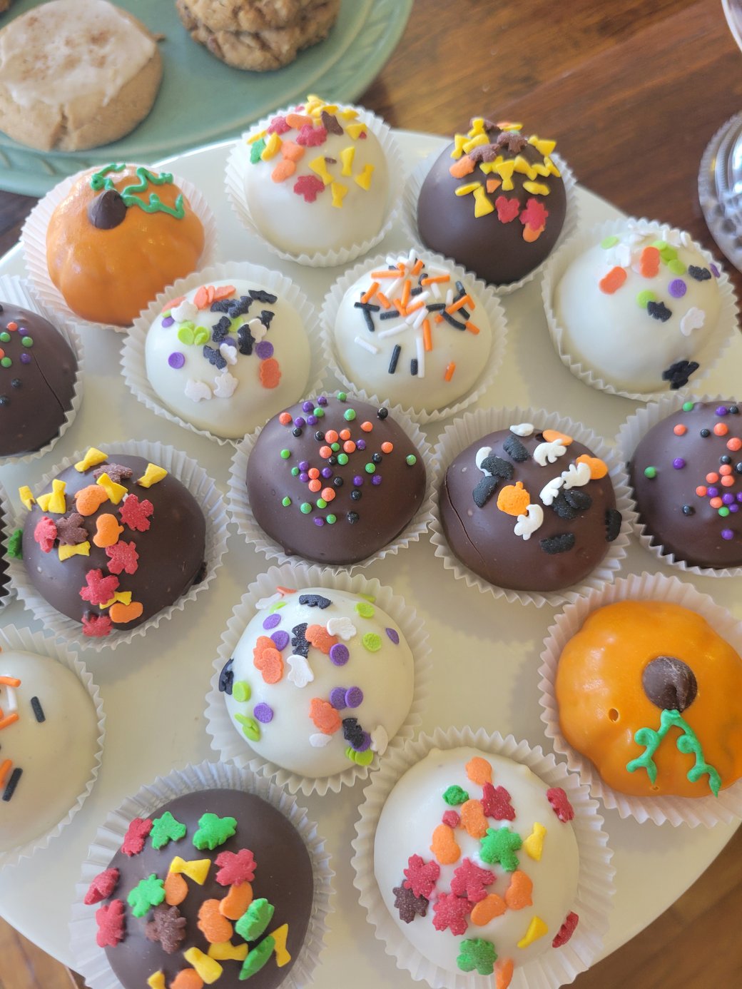 Spooky sprinkle cake truffles