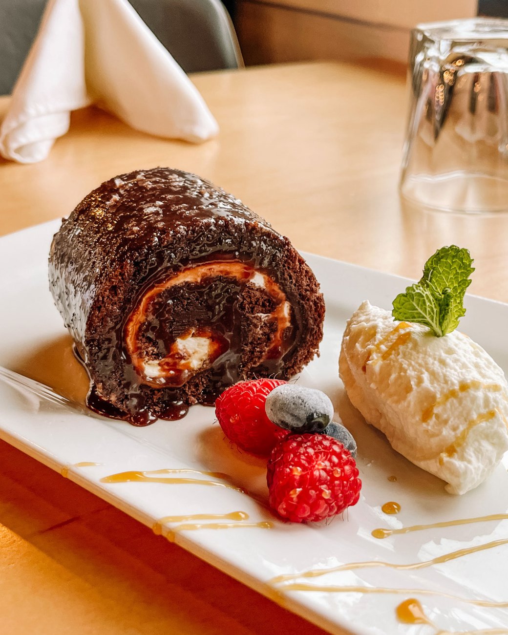 Chocolate Yule Log with Salted Caramel