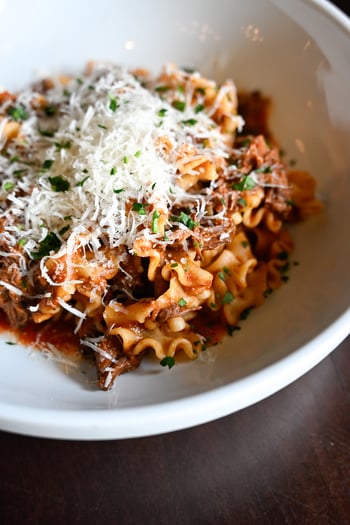 Mafaldine pasta was made for a sauce that has been braising for hours. The ruffled edges pull in every bit of slow-braised short rib ragu, Grana Padano finishing the whole thing with a quiet depth that makes the table go still for a moment. The Short Rib Ragu at BellaBrava is the pasta that earns its reputation one bowl at a time. Beach Drive, every evening.

📸 Short Rib Ragu 

#bellabrava #stpete #shortribragu #housemadepasta #italianfood #beachdrive
