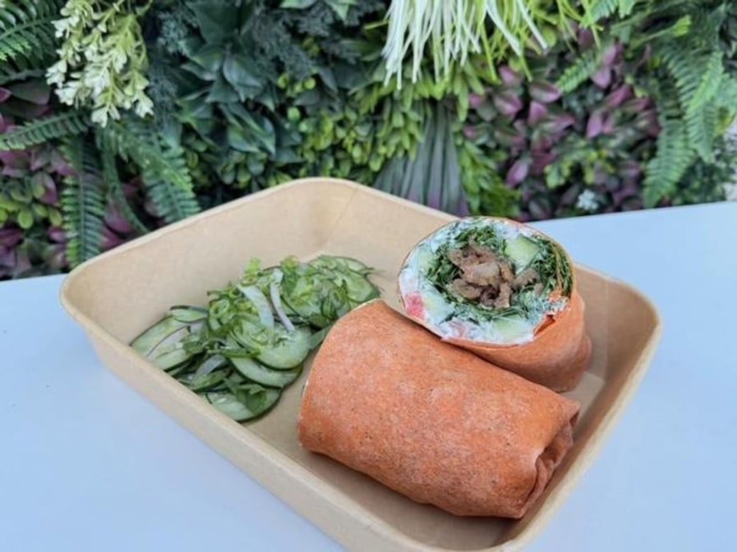 Spicy Lamb-Beef Gyro Grilled Wrap