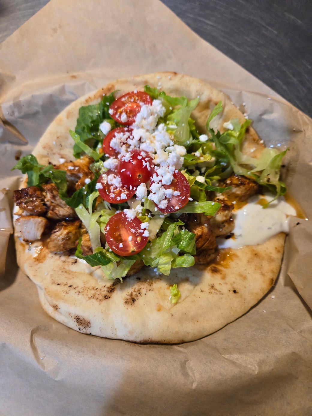 Chicken Kabob Pita Sandwich