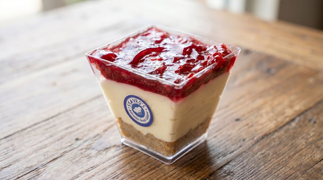 Cherry cheesecake cup