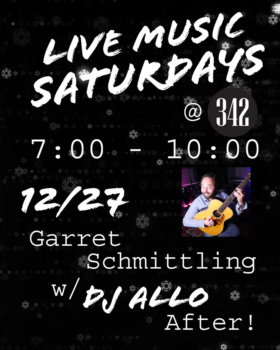 Live Music Saturdays Featuring Garret Schmittling 