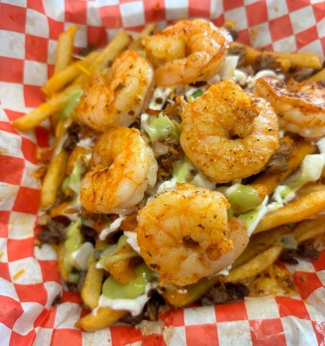 Birria and shrimp fries