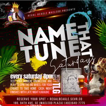 NAME THAT TUNE FOLLWED BY LATE NIGHT KARAOKE EVERY SATURDAY