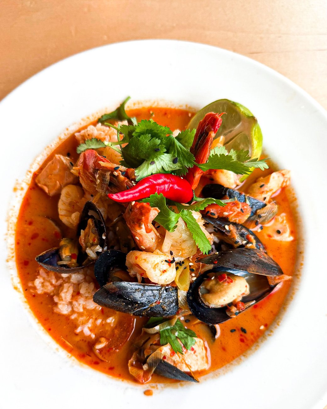Tom Yum Seafood Bowl