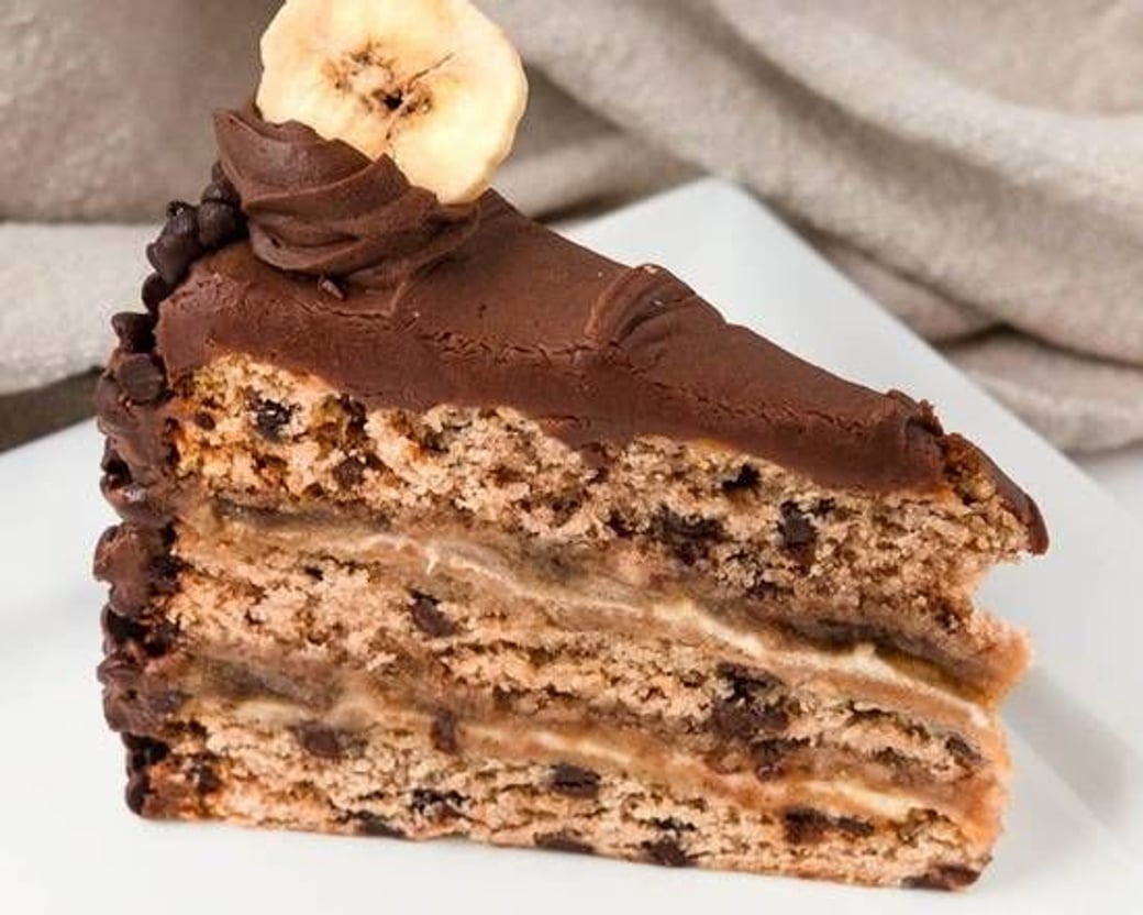 Banana Chocolate Chip Cake Slice
