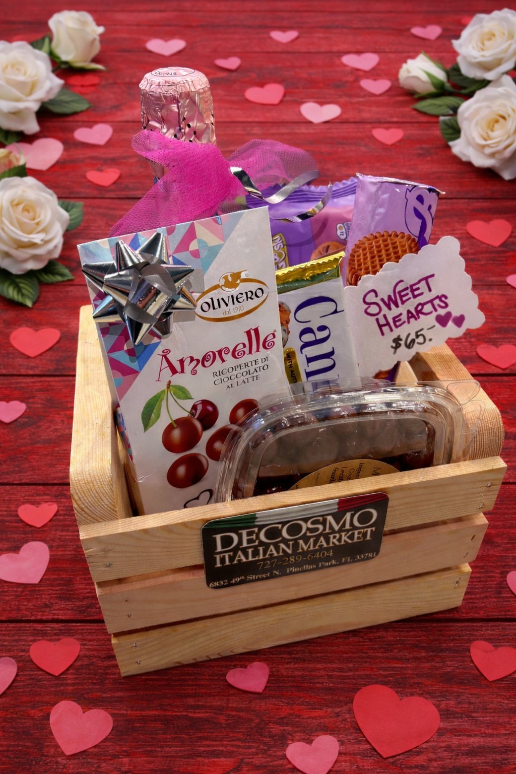 Valentine's Day Gift Basket Assorted Italian Sweets