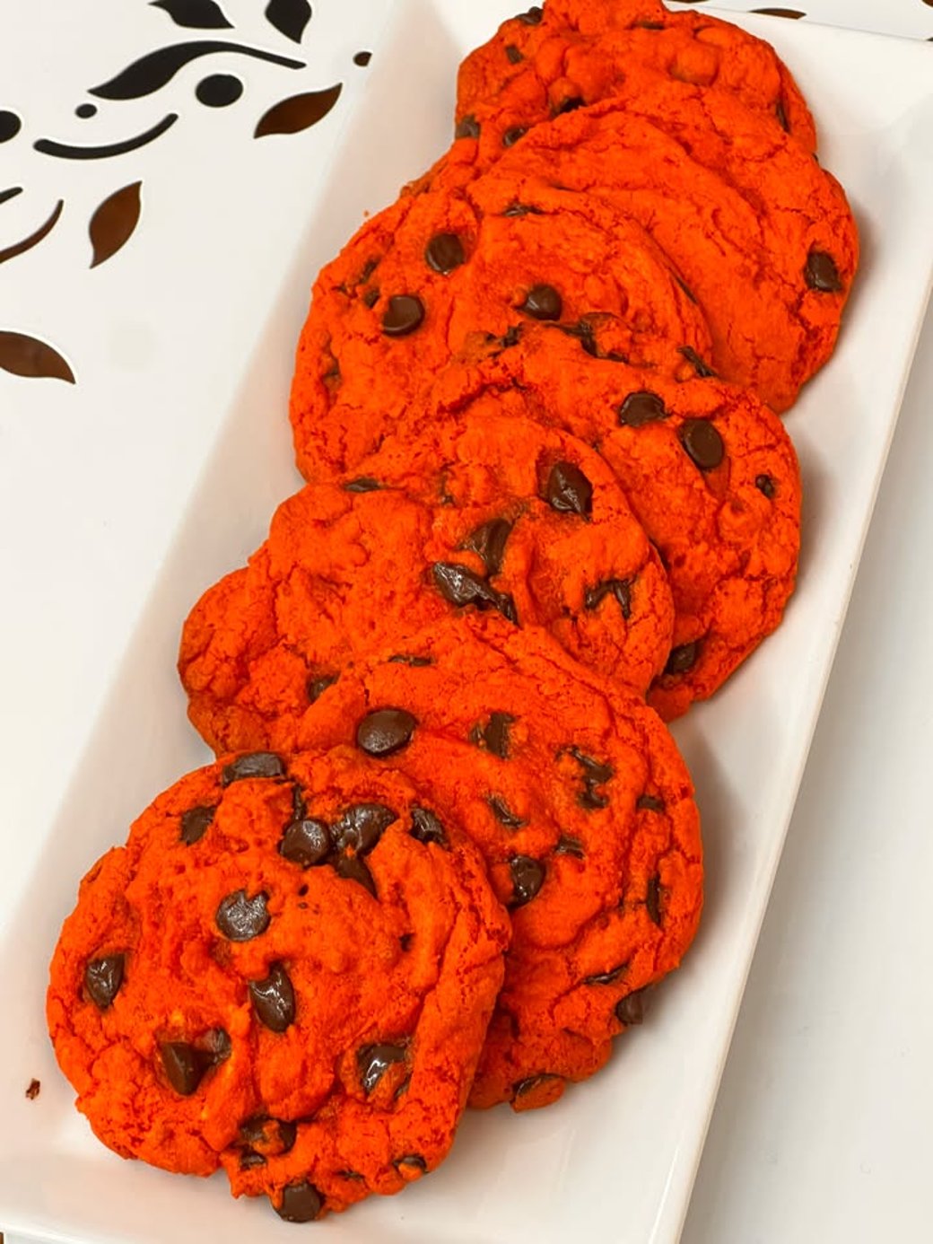 Halloween Orange Chocolate Chip Cookie